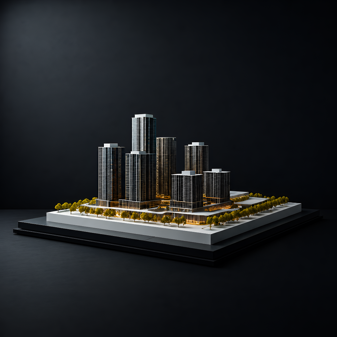 Luxury residential architecture scale model